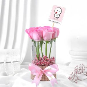 Aqua Pink Rose Harmony