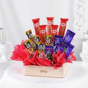 Assorted Chocolates Basket Arrangement