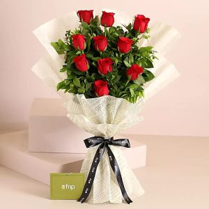 Elegant Vibe Red Roses Bouquet