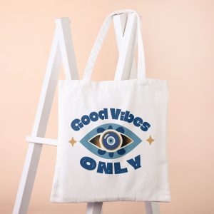 Good Vibes Only Trendy Tote Bag