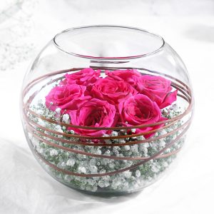 Lovely Pink Roses Vase Arrangement