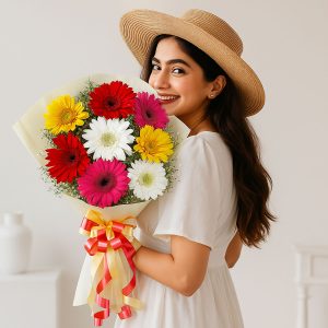 Mixed Brilliance Gerbera Blossoms