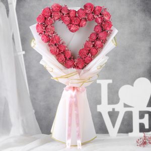 Rosy Glow Dried Flower Arrangement