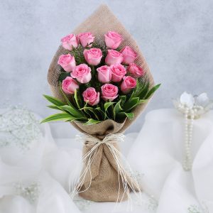 Sweet Pink Roses Bunch